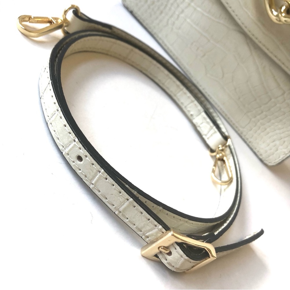 House Of Harlow 1960 Croco Embossed Leather Structured Crossbody/Shoulder Bag - Picture 5 of 14